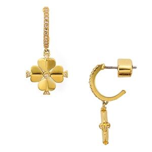 KATE SPADE Legacy Logo Spade Huggies Hoop Earrings